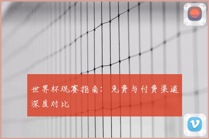 世界杯观赛指南:免费与付费渠道深度对比
